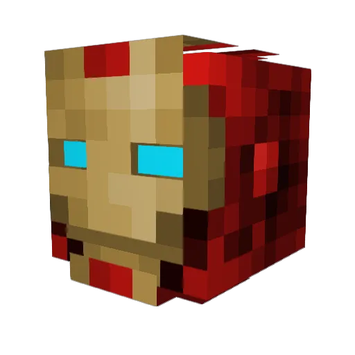 Jerryinin Minecraft avatar head, 3D render