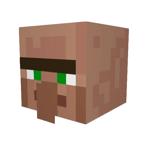 Jerrywithnobody Minecraft avatar head, 3D render