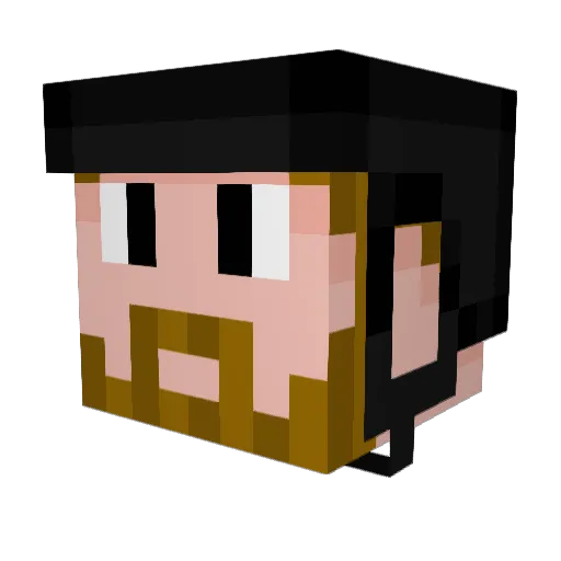 JerseyJaffa Minecraft avatar head, 3D render