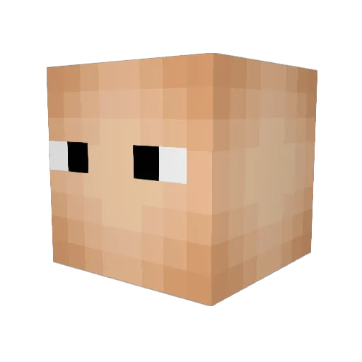 Jershera Minecraft avatar head, 3D render