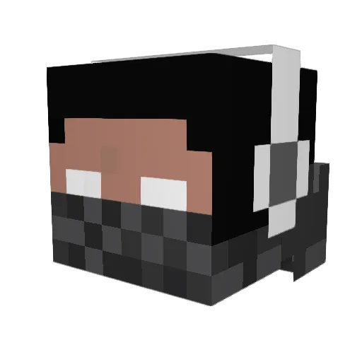 Jertom Minecraft avatar head, 3D render
