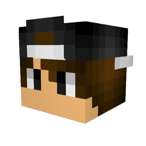 Jeruno Minecraft avatar head, 3D render