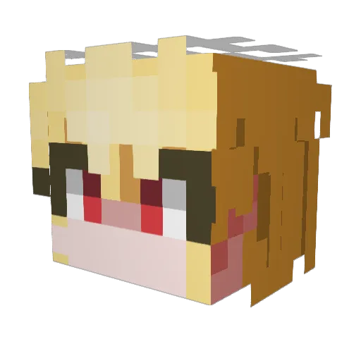 Jeruon Minecraft avatar head, 3D render
