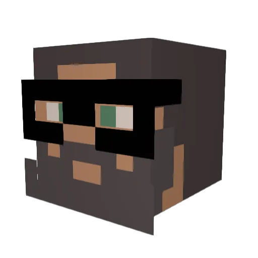 Jervato Minecraft avatar head, 3D render