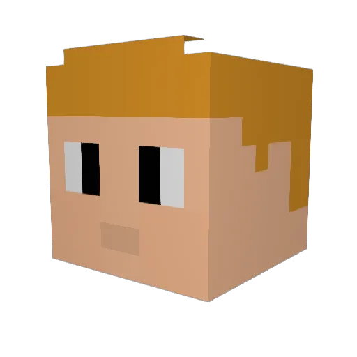 Jerwin78 Minecraft avatar head, 3D render