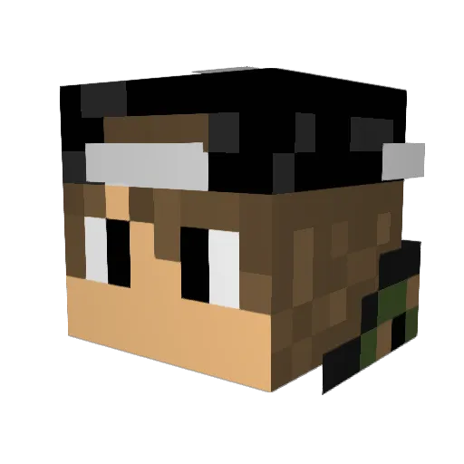 Jery006 Minecraft avatar head, 3D render