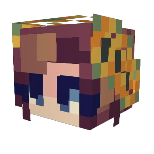 JesEliz Minecraft avatar head, 3D render