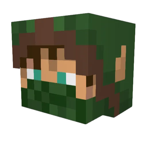 Jesepe Minecraft avatar head, 3D render