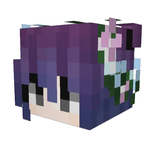 Jesikka Minecraft avatar head, 3D render