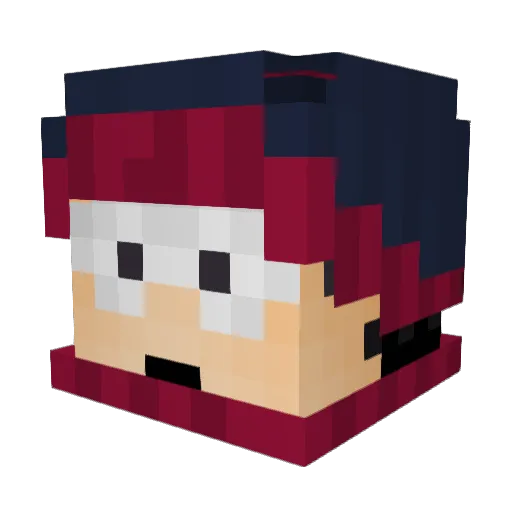 Jesolml Minecraft avatar head, 3D render