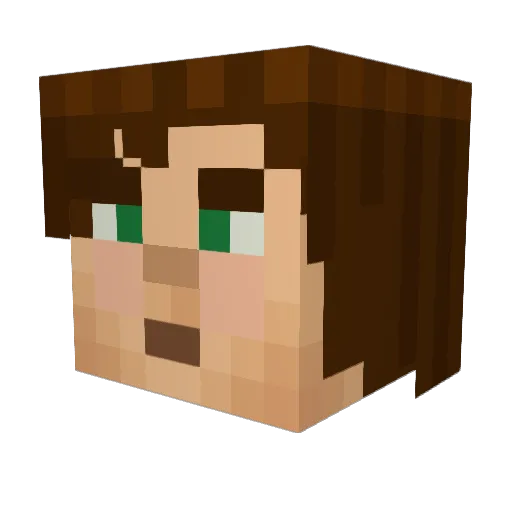 JesonO Minecraft avatar head, 3D render