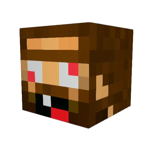 Jesoo Minecraft avatar head, 3D render