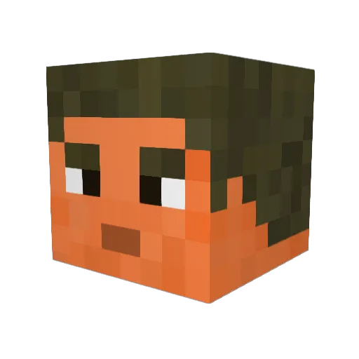 Jespez01 Minecraft avatar head, 3D render