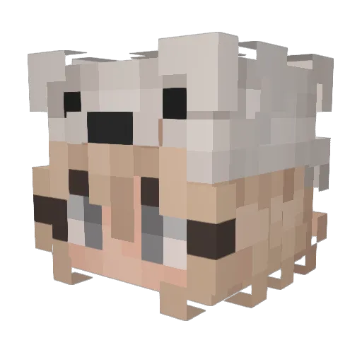 Jess2Play Minecraft avatar head, 3D render