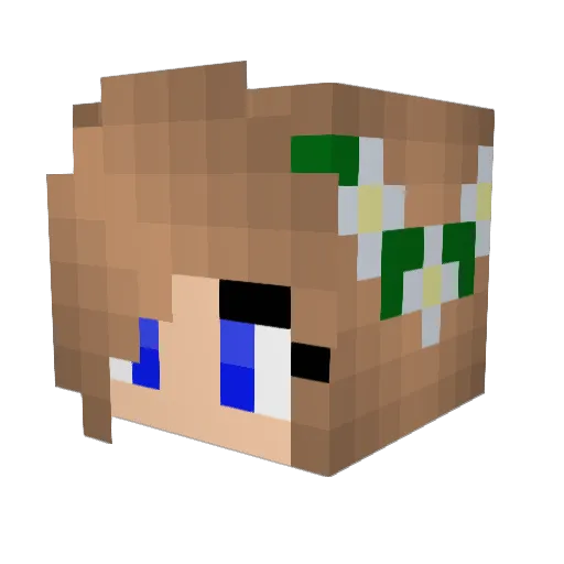 Jess4sho Minecraft avatar head, 3D render