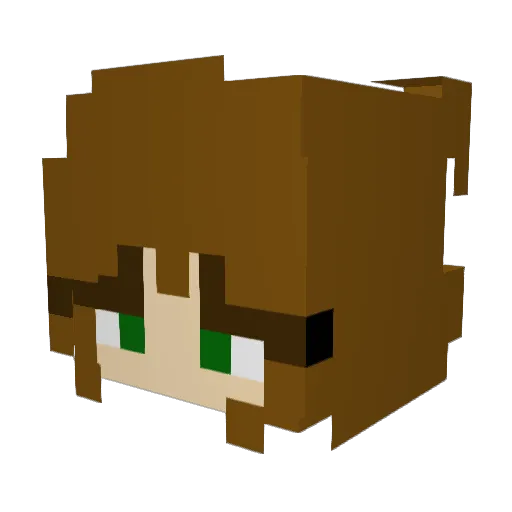 Jess735 Minecraft avatar head, 3D render
