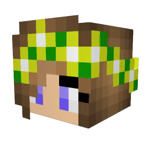 Jess888 Minecraft avatar head, 3D render