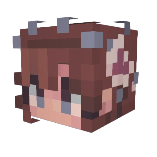 JessButAsian Minecraft avatar head, 3D render