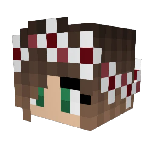 Jess_126 Minecraft avatar head, 3D render
