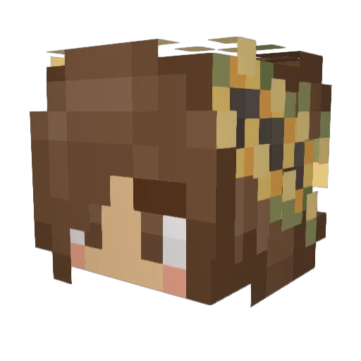 Jess_bonillam Minecraft avatar head, 3D render