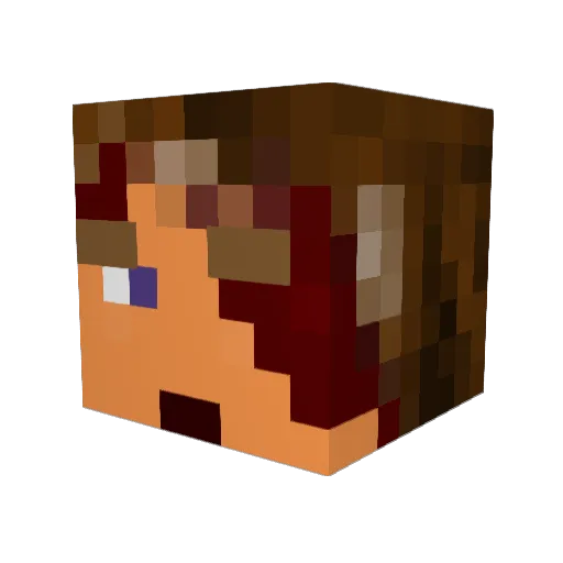 Jessabearpawz Minecraft avatar head, 3D render
