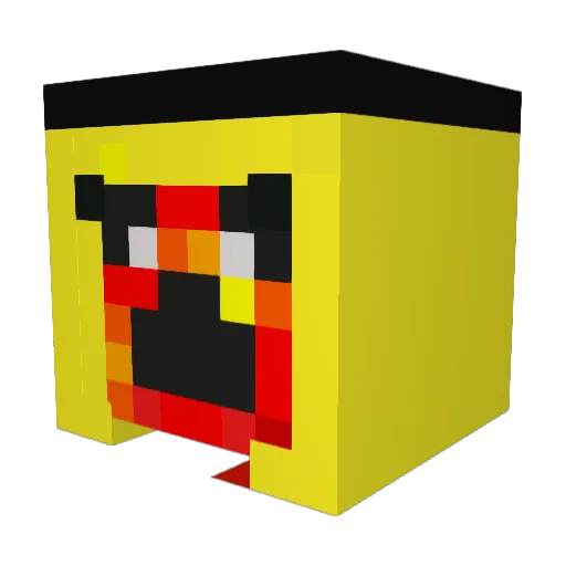 Jessahann2 Minecraft avatar head, 3D render