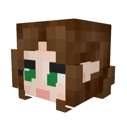 Jessakin Minecraft avatar head, 3D render