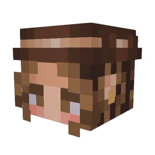 Jessamine06 Minecraft avatar head, 3D render