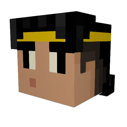 Jessao Minecraft avatar head, 3D render