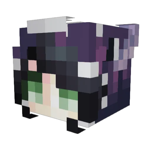Jessara Minecraft avatar head, 3D render