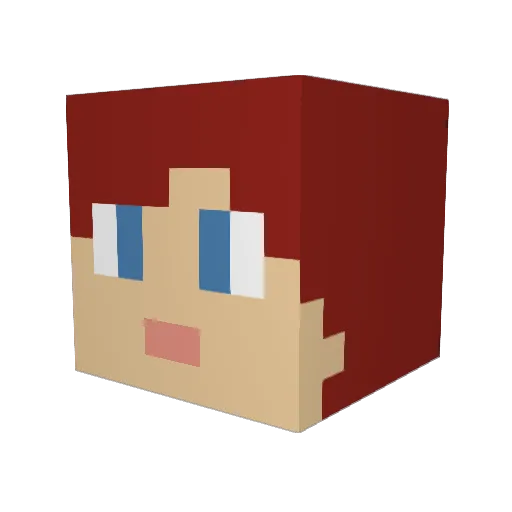 Jessbl429 Minecraft avatar head, 3D render