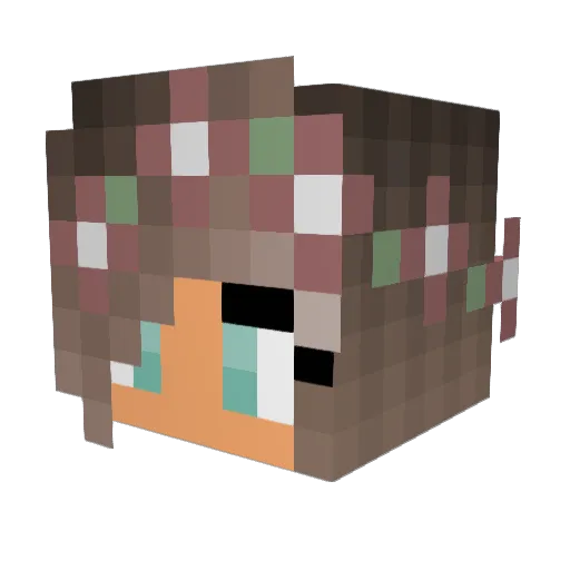 Jessbolden Minecraft avatar head, 3D render