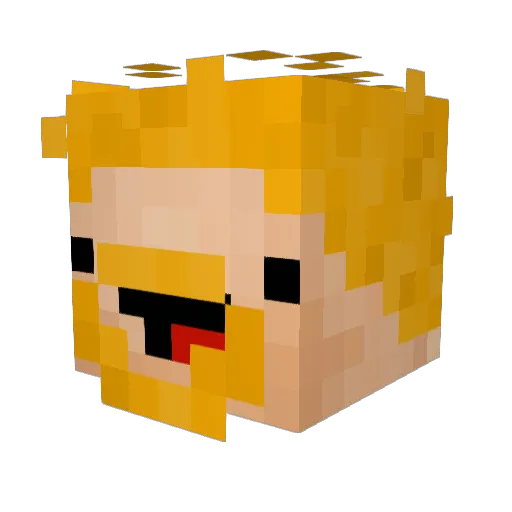 Jessclem35 Minecraft avatar head, 3D render