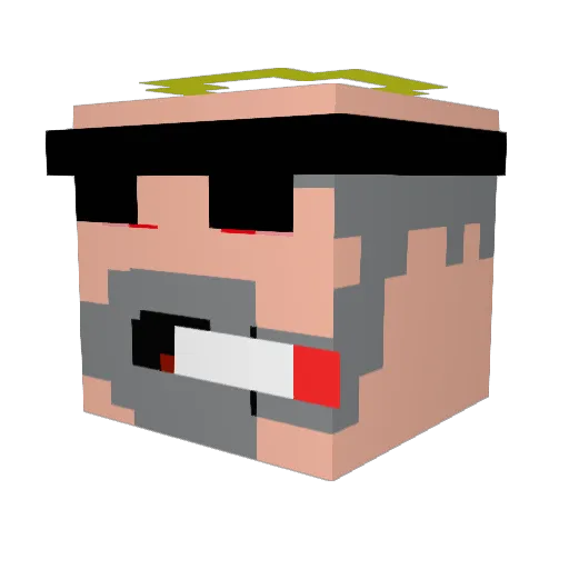 JesseBisiwu Minecraft avatar head, 3D render