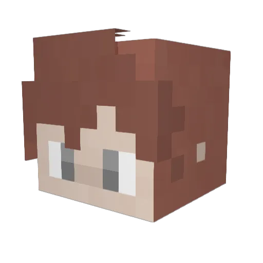 JessePaws Minecraft avatar head, 3D render