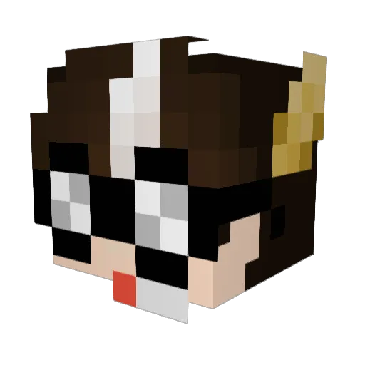 JessePotatOS Minecraft avatar head, 3D render