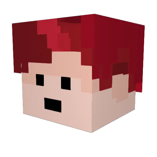 JesseX7 Minecraft avatar head, 3D render