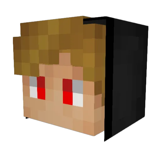 Jesse_0180__ Minecraft avatar head, 3D render