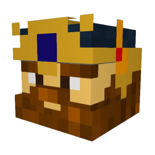Jesse_King Minecraft avatar head, 3D render