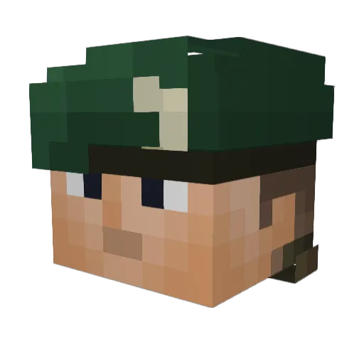 Jesseeeo Minecraft avatar head, 3D render