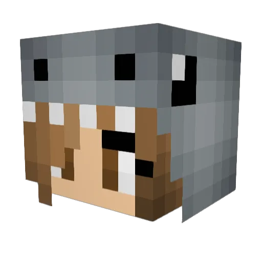 Jessegg Minecraft avatar head, 3D render