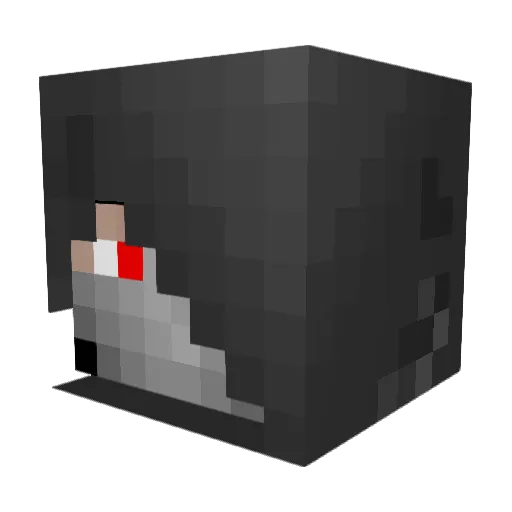 Jessekiki Minecraft avatar head, 3D render