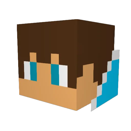 Jessey Minecraft avatar head, 3D render