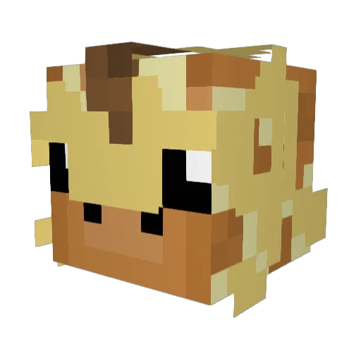 Jessezz Minecraft avatar head, 3D render
