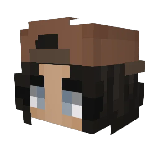 Jessi232 Minecraft avatar head, 3D render