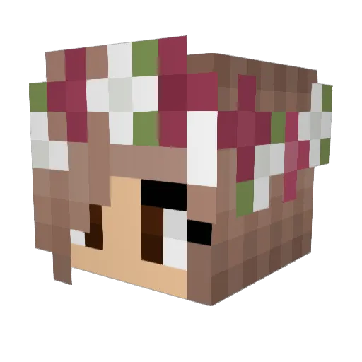 JessiRenee Minecraft avatar head, 3D render