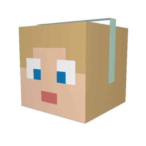 Jessi_21 Minecraft avatar head, 3D render