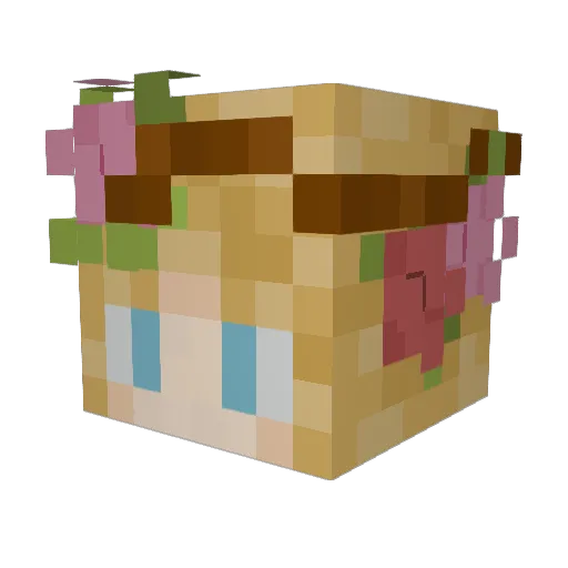 Jessica333 Minecraft avatar head, 3D render
