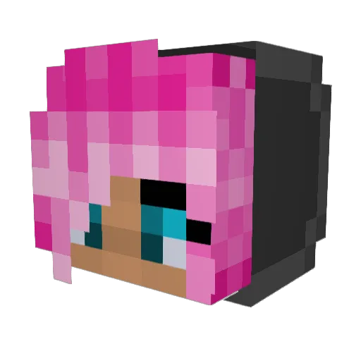 JessicaAmie Minecraft avatar head, 3D render