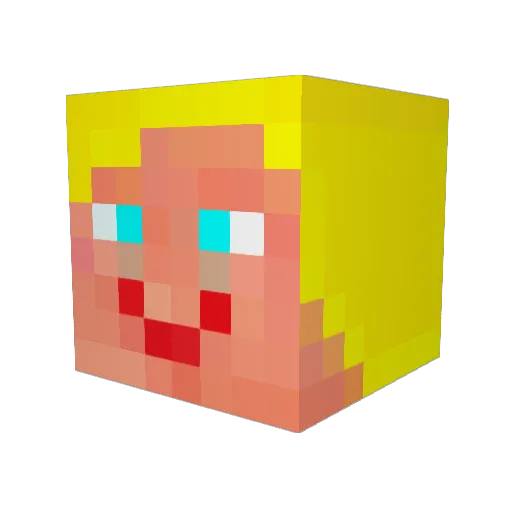 JessicaByrne Minecraft avatar head, 3D render